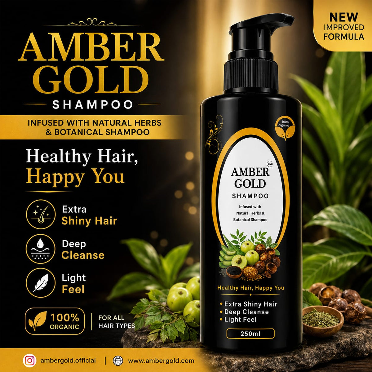 AmberGold® Herbal Shampoo 250ml